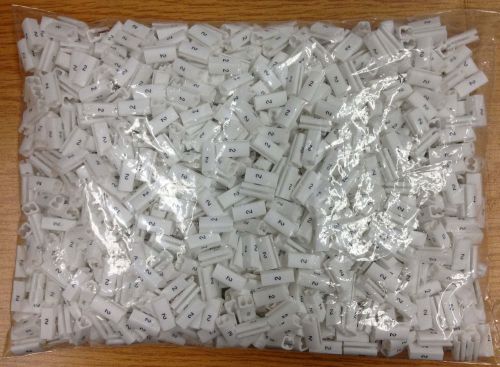 1,000 White #2 Sizers Retail Department Store Hangers Garment Marker Clip Tags
