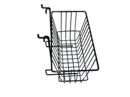 New case of 6 slatwall or grid basket 12&#034;x6&#034;x6&#034; black for sale