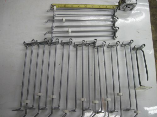13 piece lot of wire rack &#034;pegboard hooks&#034;