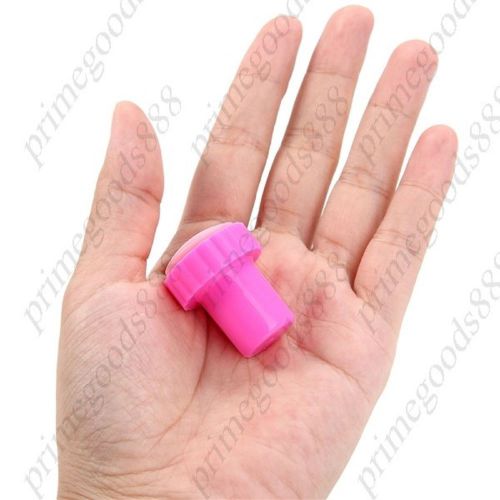 Stamper Scraper Stamp Stamping Nail Art Kit Beauty Finger Care Nails Pink