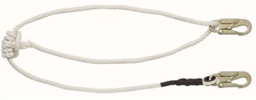 Tree climbers adjustable safety lanyard,1/2&#034;d x 4&#039;-7&#039; lthree strand construction for sale