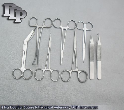 8 Pcs Dog Ear Suture Kit Surgical Veterinary DDP Instruments