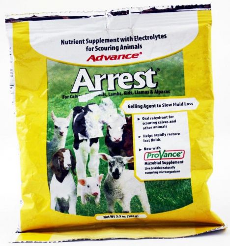 Arrest Nutrient Supplement Electrolytes Oral Rehydrant Scouring Animals 3.5 oz