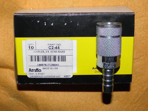 NEW Amflo C2-44 coupler 3/8&#034; hose barb quick disconnect air hose fitting