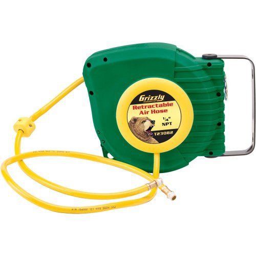 Grizzly T23082 1/4-Inch Retractable Air Hose