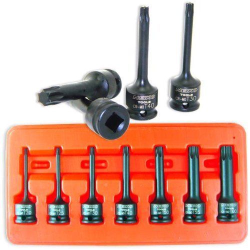 Neiko Super Heavy-Duty Torx Driver Impact Socket Set - 3/8&#034;&#034; Drive