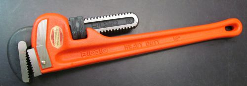 Ridgid tools - 18&#034; heavy duty straight pipe wrench - made in usa for sale