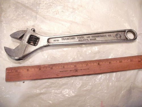 vig. DIAMOND TOOL&amp;HORSEHOE CO. DIAMALLOY #d12 ajustable wrench $box