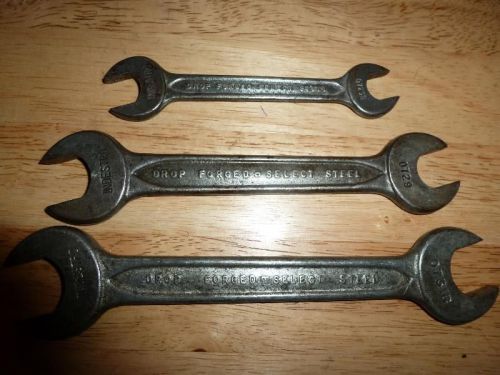 Set of Three Vintage Indestro wrenches.