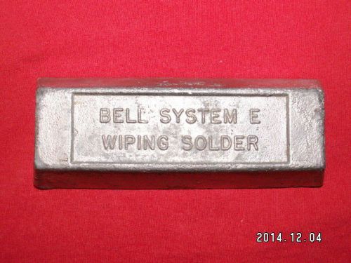 Vintage bell system wiping solder lead bar about 5 lbs  lbs western electric old for sale
