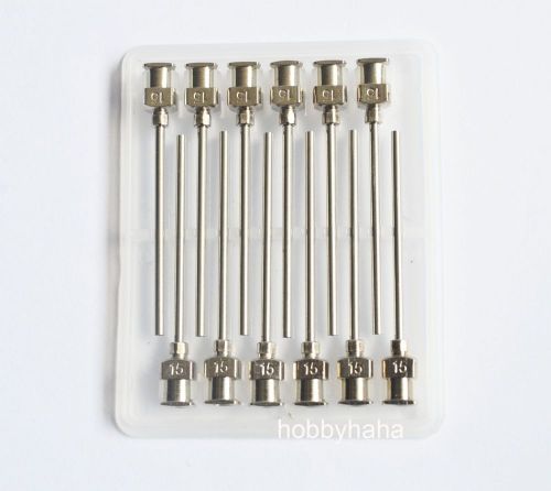 24pcs 1.5&#034;  15Ga  Blunt stainless steel dispensing Syringe Needle Tips