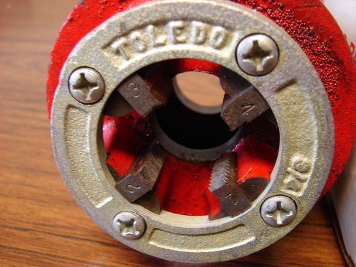 TOLEDO BEAVER NO. 12-3/4&#034; DIE HEAD COMPLETE WITH DIES NEW OLD STOCK W/BOX USA