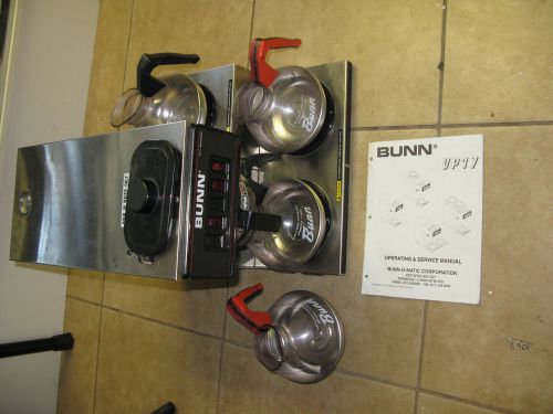 BUNN Commercial Coffee Maker Pour over Brewer...VP17-3 Stainless Steel