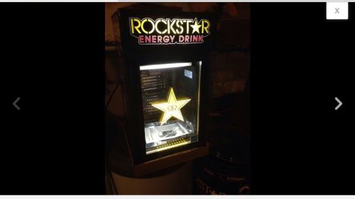 Brand new led rockstar energy drink cooler refrigerator bar man-cave for sale