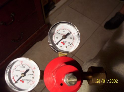 Micro matic 34dh 2 gauge co2 compressed gas regulator, for sale