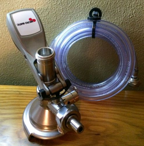 Spaten keg coupler (a-system) with 6 feet of beer line (new) (micro-matic) for sale