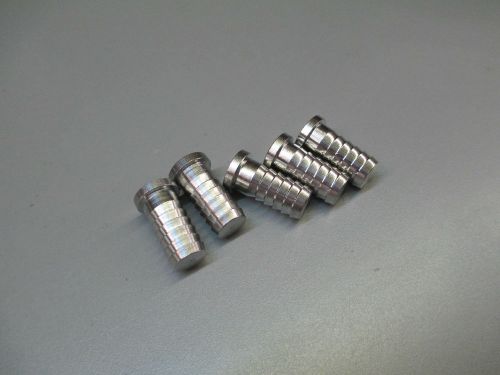 (5) 3/8&#034; BARB PLUGS. STAINLESS STEEL FITTINGS 1002120