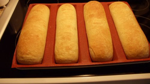 SUBWAY SIL-FORM SUB ROLL PAN  MAKES 12 INCH LONG X 3+ INCH WIDE (SEE RECIPE)
