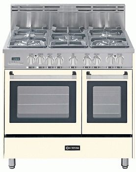 Verona 36&#034;  dual fuel convection range with double oven - antique white ~ for sale
