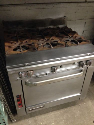 Blodgett heavy duty six (6) burner range with *convection* oven base for sale