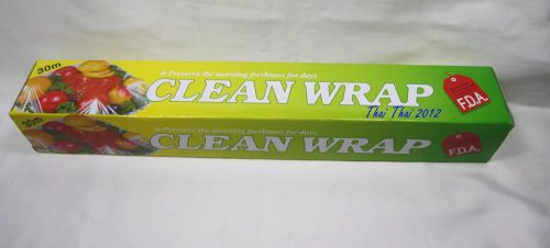 WRAP FLIM CLEAN PACKING FOOD  LAGE ROLL CLING PLASTIC 12 Inc X30 m