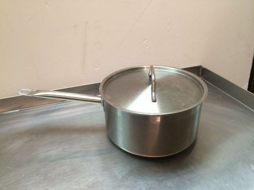 6 Qt. Master Cook Sauce Pan W/ Cover, Stainless - Induction Sauce Pans