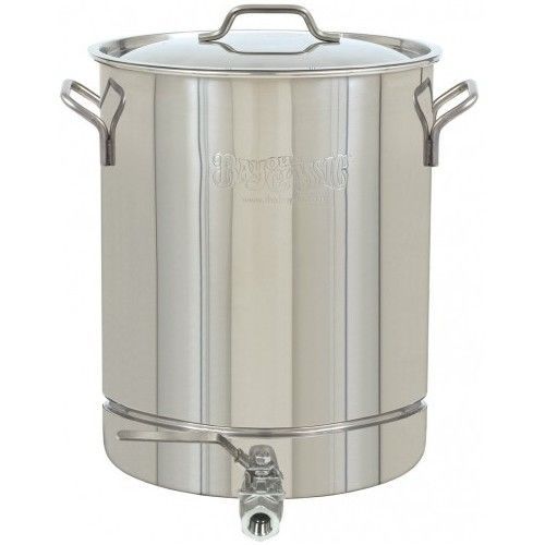 Cookware stock pots stainless steel 8 gal beer brewing w/spigot vented lid cover for sale