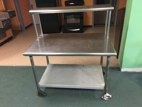 Stainless Steel Kitchen Work Prep Table 48&#034;x 30&#034; with 48&#034;x 12&#034; overshelf