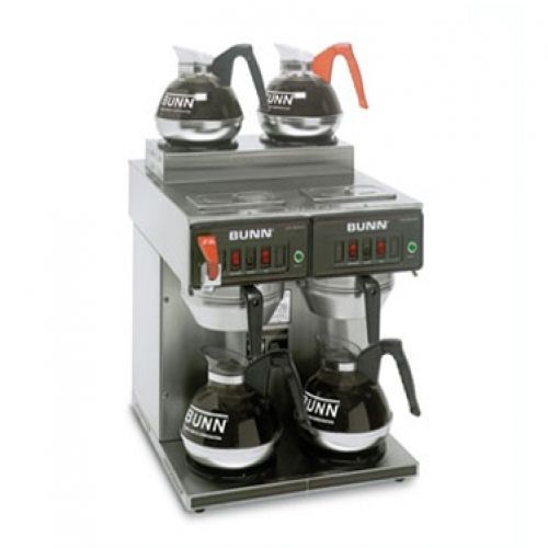 BUNN 23400.0001 Twin 12 Cup Automatic Coffee Brewer with 2 Lower and 2 Upper War