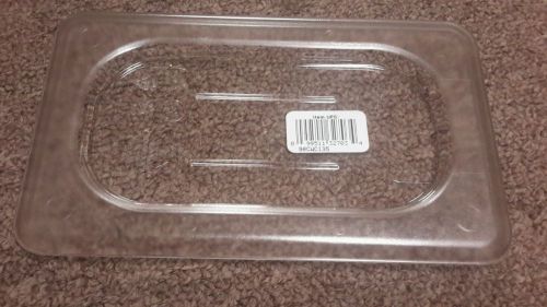 (18)Cambro 90CWC Food Pan, Solid Cover Ninth Size - Clear