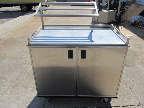 Burlodge Hot/Cold Stainless Steel Food Cart 40hx44wx27d,11 tray, Works Great