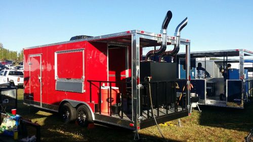 BBQ porch/concession trailer with Myron Mixon smoker  Come and get it today