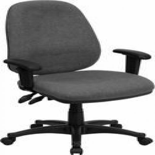 Flash Furniture BT-661-GR-GG High Back Gray Fabric Ergonomic Computer Chair with