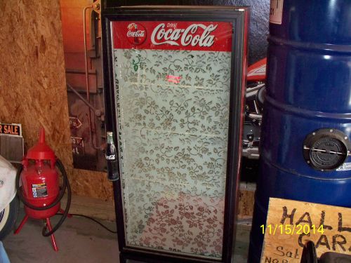 Coca-cola single glass door reach in cooler mfg by true modelgdm-12 for sale