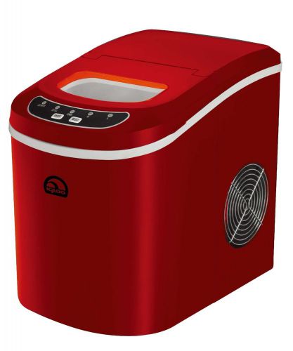 Red ice maker compact countertop portable stainless steel icecube machine new for sale