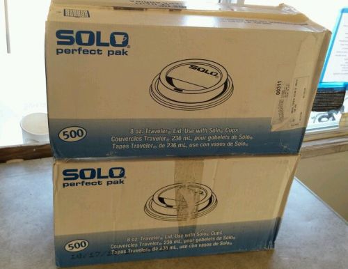 1000 Solo OFTL38-0007 White Traveler Plastic Lid for 8 oz. Hot Cups