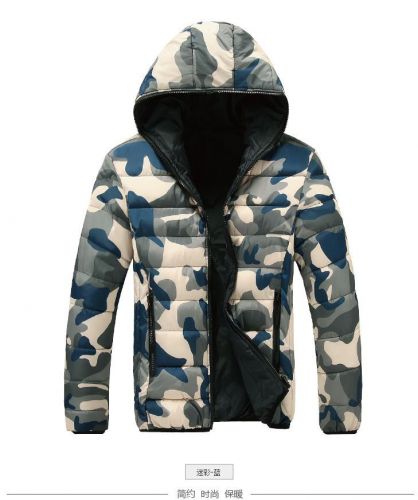 Down a short section of thin camouflage male Korean Slim thick winter coat male