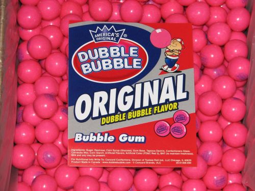 Dubble bubble pink original one inch gumballs 1 pound bulk bag for sale