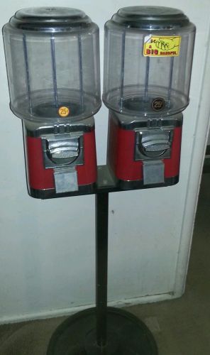 Dual candy or nut vending machine 25 cent on pedestal for sale