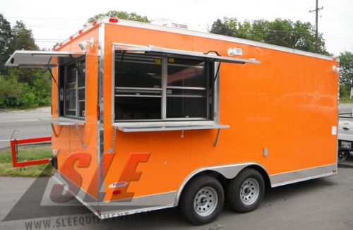 Concession trailer 8.5&#039;x16&#039; orange - food event catering vending for sale