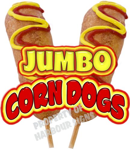 Corn Dogs Jumbo Decal 36&#034; Concession Food Truck Trailer Vinyl Sticker Sign