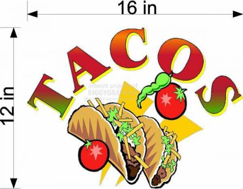 Vinyl graphic decal for tacos concession trailers food for sale