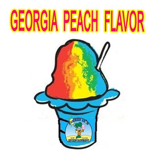 GEORGIA PEACH MIX Snow CONE/SHAVED ICE Flavor QUART #1 CONCESSION SUPPLIES
