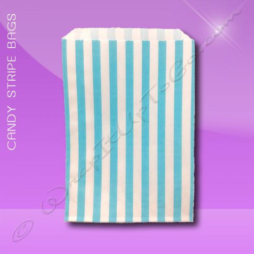 Candy Stripe Bags 7 x 9 –  Aqua Stripes