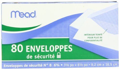 Mead security envelope - security - #6 3/4 [6.50&#034; x 3.63&#034;] - 20 lb - (mea75212) for sale