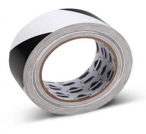 Aisle Marking PVC Safety Tape 3 x 36 yd Black / White Color (16 Roll) -Overstock