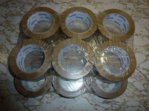 (12 ROLLS) Tan / Brown Packing Tape 2&#034; x 110 yd Roll NEW!