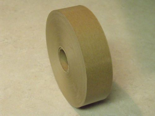 2 rolls - 1.5&#034; x 500 feet each -  water activated natural tan kraft paper tape for sale