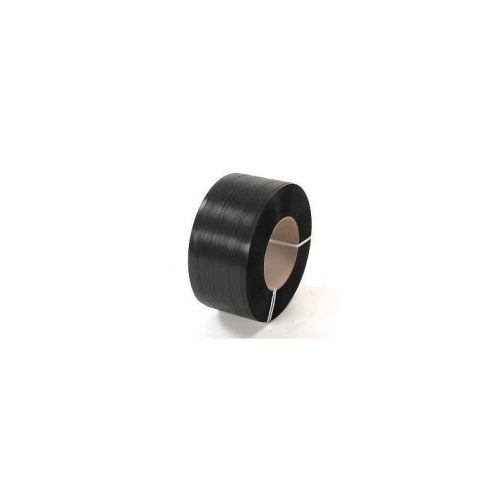 1/2&#034; 7200 Ft 600 lbs 8x8 Core Hand Poly Strapping Coil Black Binding Packaging