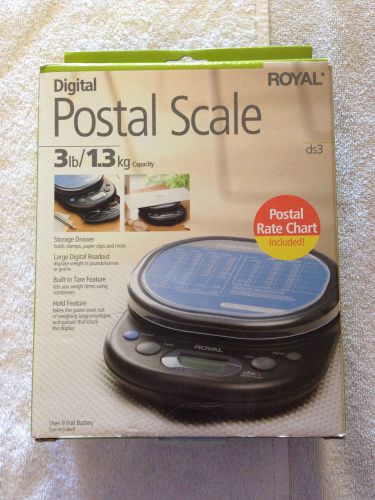 Royal DS3 Digital Postal Scale 3 lb Max Storage Drawer ~ USED